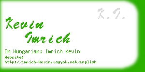 kevin imrich business card